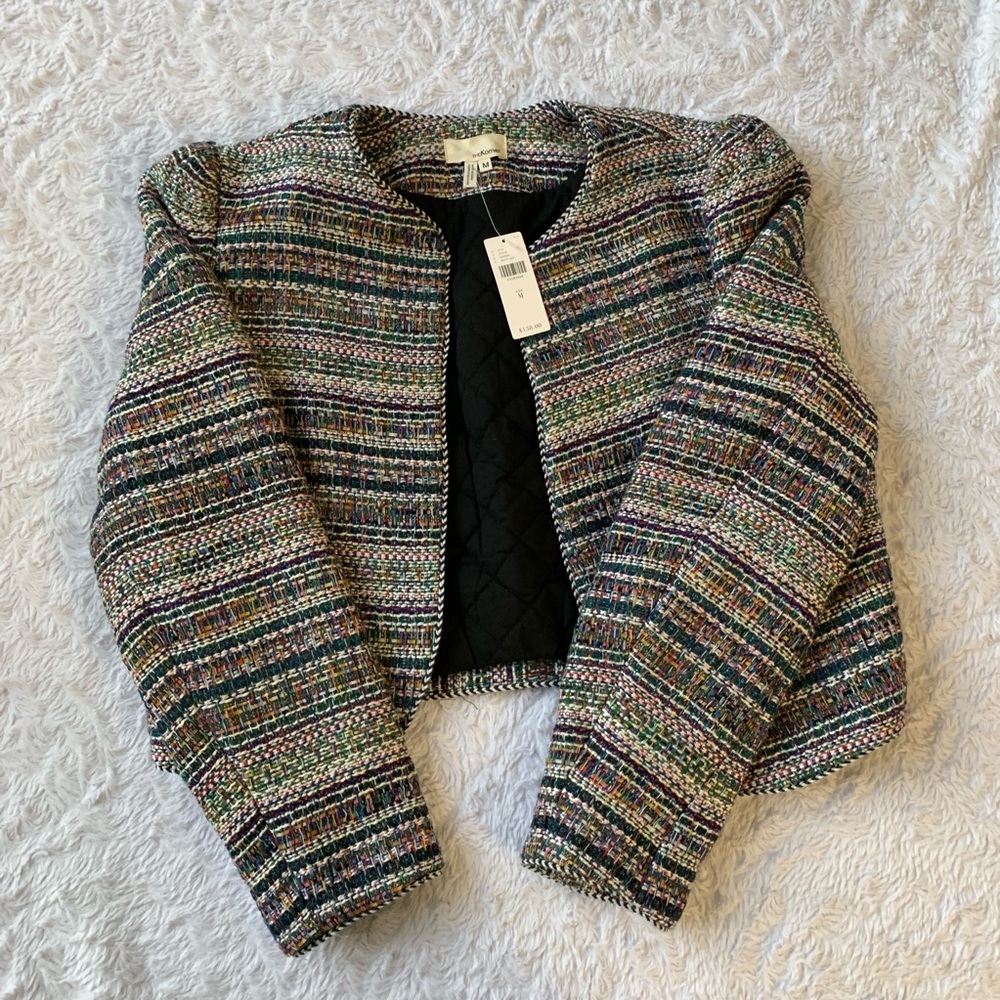 Anthropologie NWT TheKorner tweed jacket size M